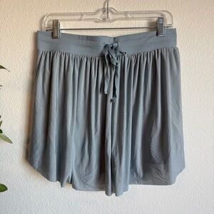 Senita Athletics Dusty Blue Flowy Skort Built-In Shorts Drawstring Size Medium